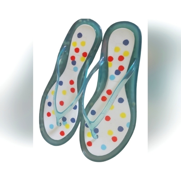 kate spade Shoes - Kate Spade NY Colorful Polka Dots Jelly Flip Flop Sandals Sz 10